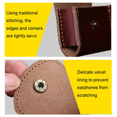 S122 Vintage Mini bolso de piel para auricul...