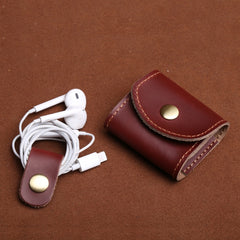 S122 Vintage Mini bolso de piel para auricul...