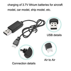 10PCS Cable de carga USB sin protección para Drone