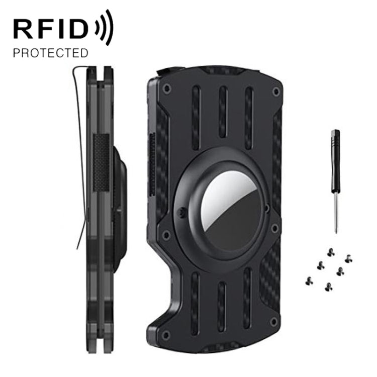 Hombres Ultra Slim Tracker Tarjetero RFID Me...