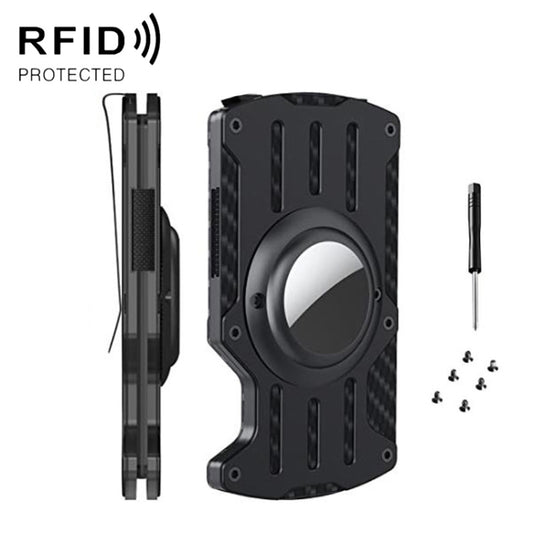 Hombres Ultra Slim Tracker Tarjetero RFID Me...