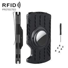 Hombres Ultra Slim Tracker Tarjetero RFID Me...