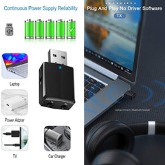 ZF-169 PLUS 3 en 1 Adaptador de audio USB Bluetooth 5.0 para automóvil