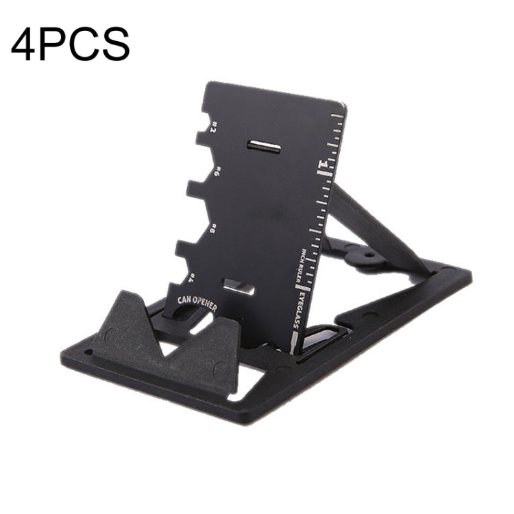 Tarjeta de herramienta Mini EDC con soporte para teléfono de 4 piezas