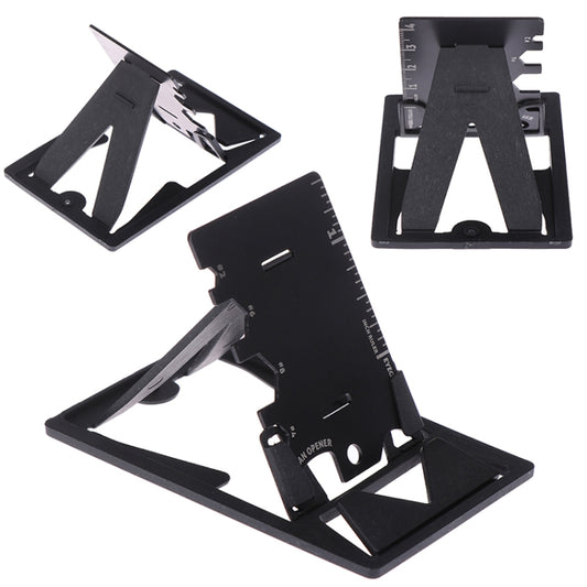 Tarjeta de herramienta Mini EDC con soporte para teléfono de 4 piezas
