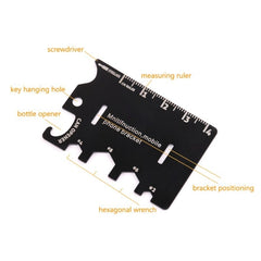Tarjeta de herramienta Mini EDC con soporte para teléfono de 4 piezas