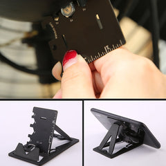 Tarjeta de herramienta Mini EDC con soporte para teléfono de 4 piezas