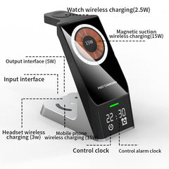 H27 15W 6 en 1 con función de reloj Cargador...
