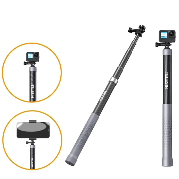TELESIN 1.2m Fibra de carbono Monopod Selfie...