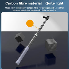 TELESIN 1.2m Fibra de carbono Monopod Selfie...