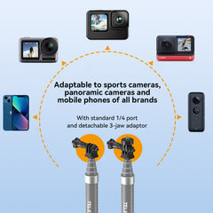 TELESIN 1.2m Fibra de carbono Monopod Selfie...