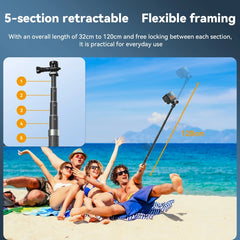 TELESIN 1.2m Fibra de carbono Monopod Selfie...