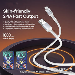 REMAX RC-C008 2.4A TPE Cable de datos anti-r...