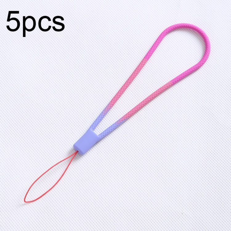 5 correas de silicona para teléfono móvil con cordón en forma de U.