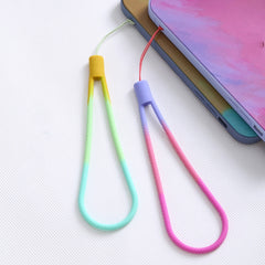 5 correas de silicona para teléfono móvil con cordón en forma de U.