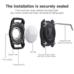 Para AirTag Funda protectora Tres pruebas To...