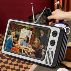 Retro TV Teléfono móvil Pantalla Video Amplificador Soporte para teléfono
