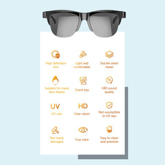 Gafas de sol inteligentes con Bluetooth 5.3,...