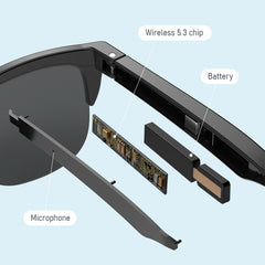 Gafas de sol inteligentes con Bluetooth 5.3,...