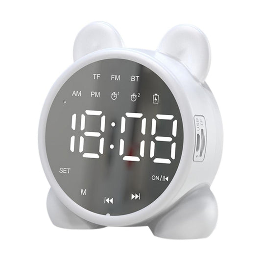 P1 Espejo Radio FM Escritorio Despertador Altavoz Bluetooth