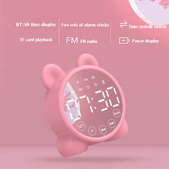 P1 Espejo Radio FM Escritorio Despertador Altavoz Bluetooth