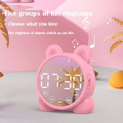 P1 Espejo Radio FM Escritorio Despertador Altavoz Bluetooth