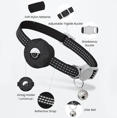 Para AirTag Tracker Funda de silicona Pet Cat Collar