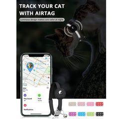 Para AirTag Tracker Funda de silicona Pet Cat Collar