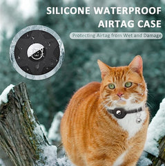 Para AirTag Tracker Funda de silicona Pet Cat Collar