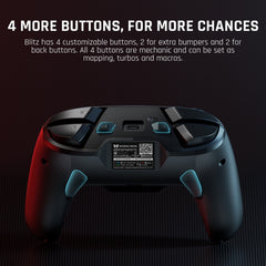 Gamepad mecánico completo Bluetooth con cabl...