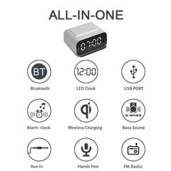 BT510 15W Reloj LED Carga inalámbrica Altavo...