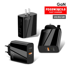 65W USB-C/Type-C+USB Dual Port GaN Charger Q...