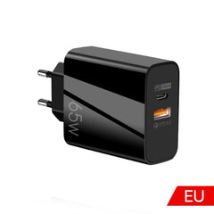 65W USB-C/Type-C+USB Dual Port GaN Charger Q...