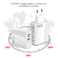 65W USB-C/Type-C+USB Dual Port GaN Charger Q...