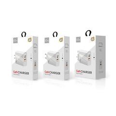 65W USB-C/Type-C+USB Dual Port GaN Charger Q...