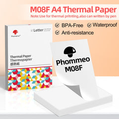 Para Phomemo M08F 200 hojas de papel de impr...