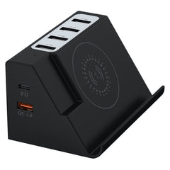 PD 20W +QC 3.0 Carga inalámbrica+6 puertos C...