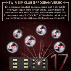 Tarjeta de desbloqueo R-SIM CLUB 2 para sist...