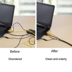 20 piezas / juego de abrazaderas de almacenamiento fijas para cables autoadhesivas medianas