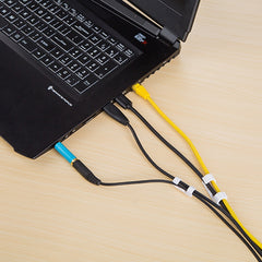 20 piezas / juego de abrazaderas de almacenamiento fijas para cables autoadhesivas medianas
