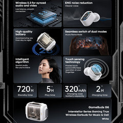 REMAX GameBuds G6 transparente inalámbrico B...
