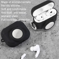Para AirPods Pro 2 / Airtag 2 en 1 Funda protectora de silicona