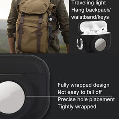 Para AirPods Pro 2 / Airtag 2 en 1 Funda protectora de silicona