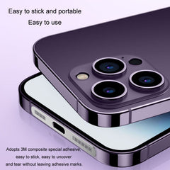 2 unids/set para iPhone 14/15 altavoz chapado en malla antipolvo