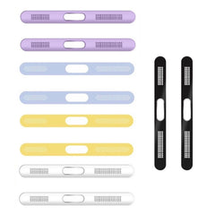 2 unids/set para iPhone 14/15 altavoz chapado en malla antipolvo