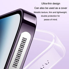 2 unids/set para iPhone 14/15 altavoz chapado en malla antipolvo