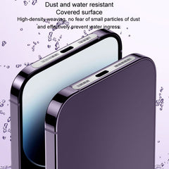 2 unids/set para iPhone 14/15 altavoz chapado en malla antipolvo