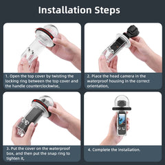 Para DJI Osmo Pocket 3 BRDRC Estuche impermeable de 40 m de profundidad