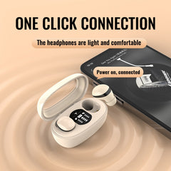 Mini auriculares Bluetooth TWS con contenedo...