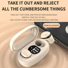 Mini auriculares Bluetooth TWS con contenedo...